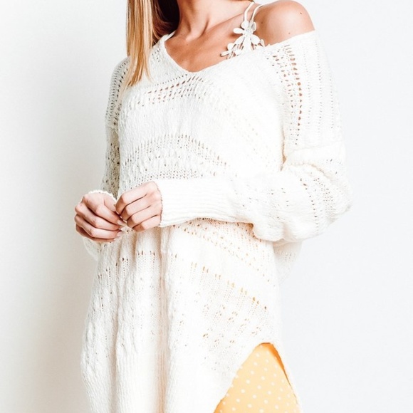 Free People Sweaters - Hot Tropics Open-Knit Sweater